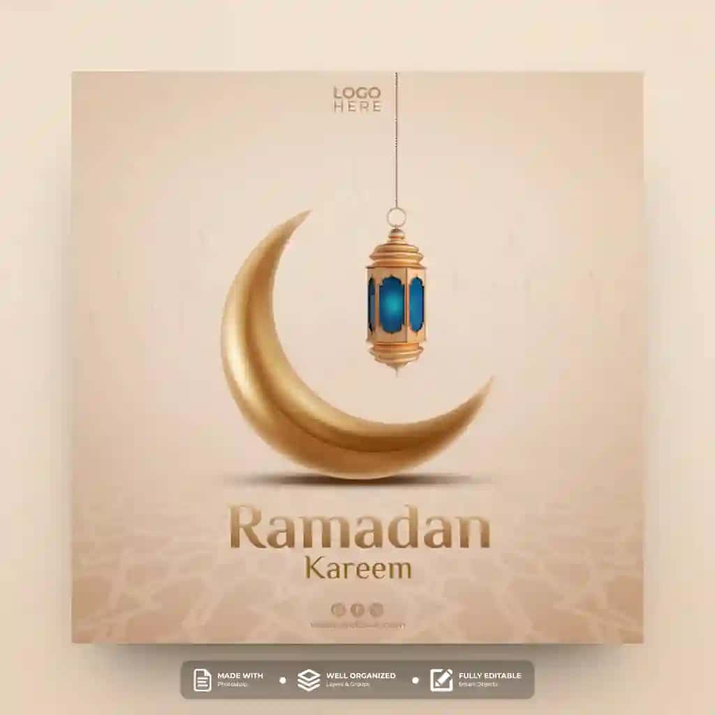 Ramazon Karim ijtimoiy media post shablonlari dizayni | Ramadan kareem social media post template design