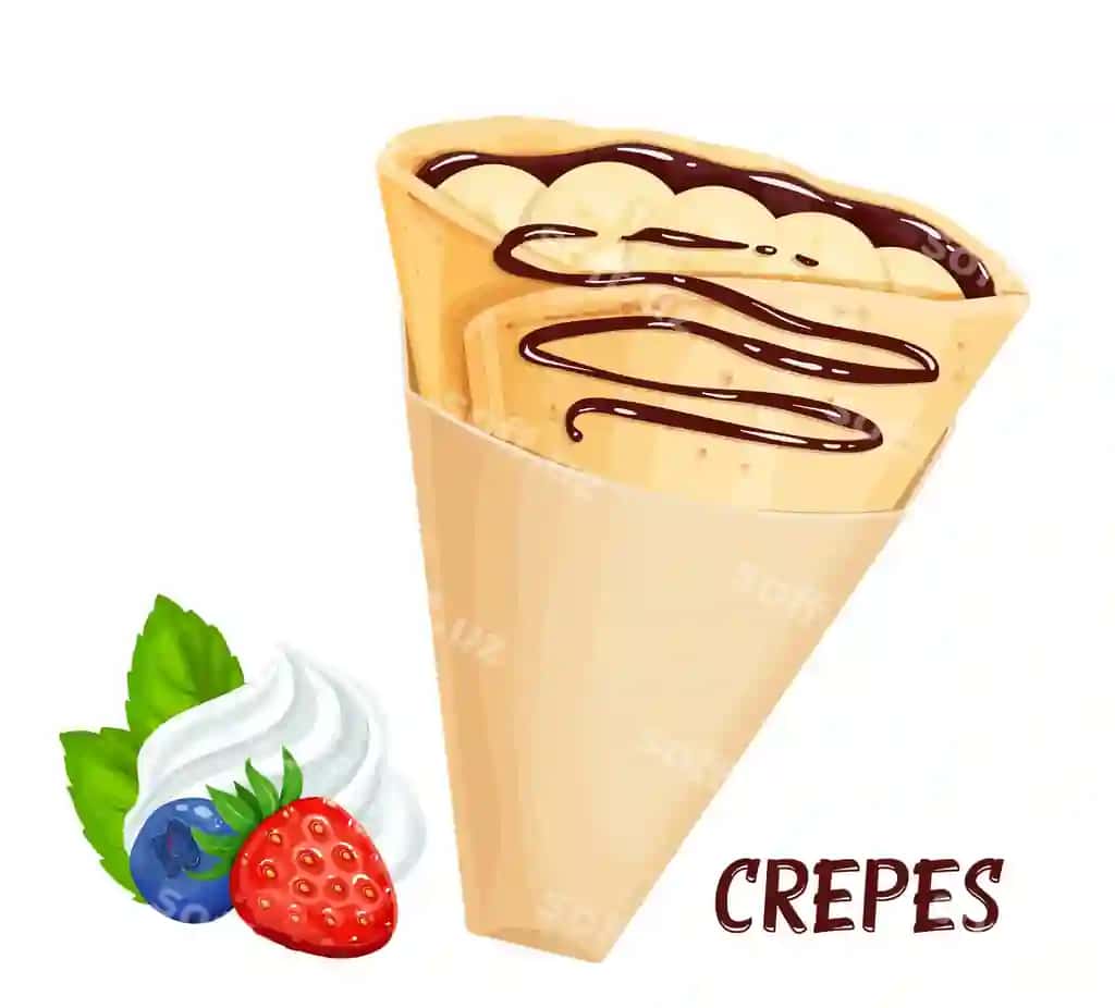 Bananlar bilan krepel shokolad qog'oz qadoqlash tortillalar | Crepe with bananas chocolate paper packaging pancakes