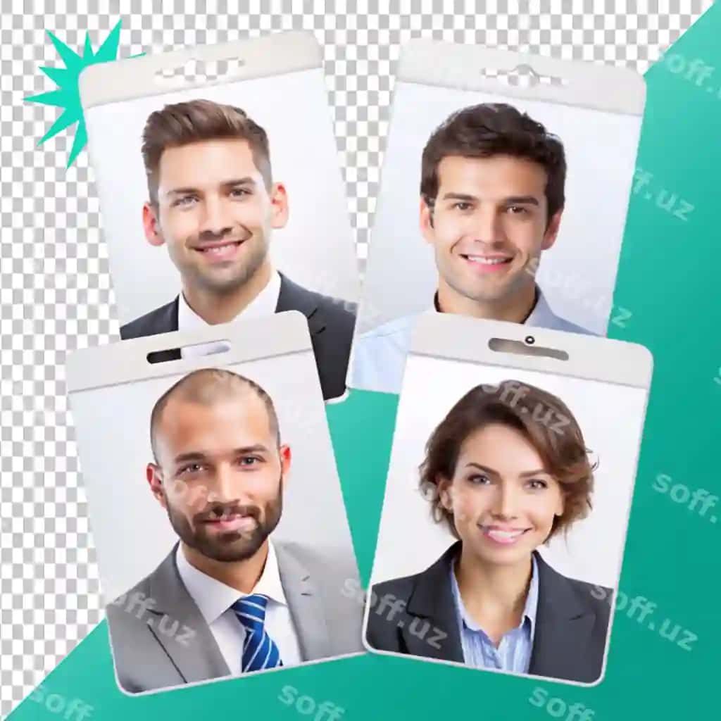 Satrap xodim kartalari shaffof fon | Satrap employee cards transparent background