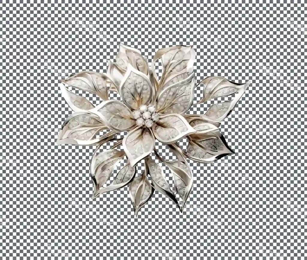 Boshlang'ich alovat broshi ajraltirilgan shaffof fonda | Luxury diamond brooch isolated transparent background