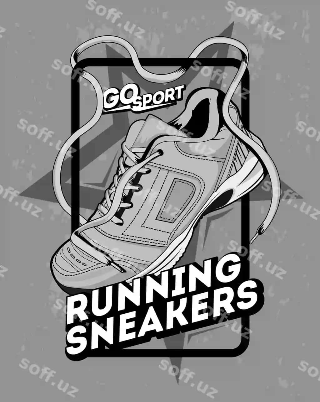 Illustratsiya krossovki Go Sport | Illustration sneakers go sport