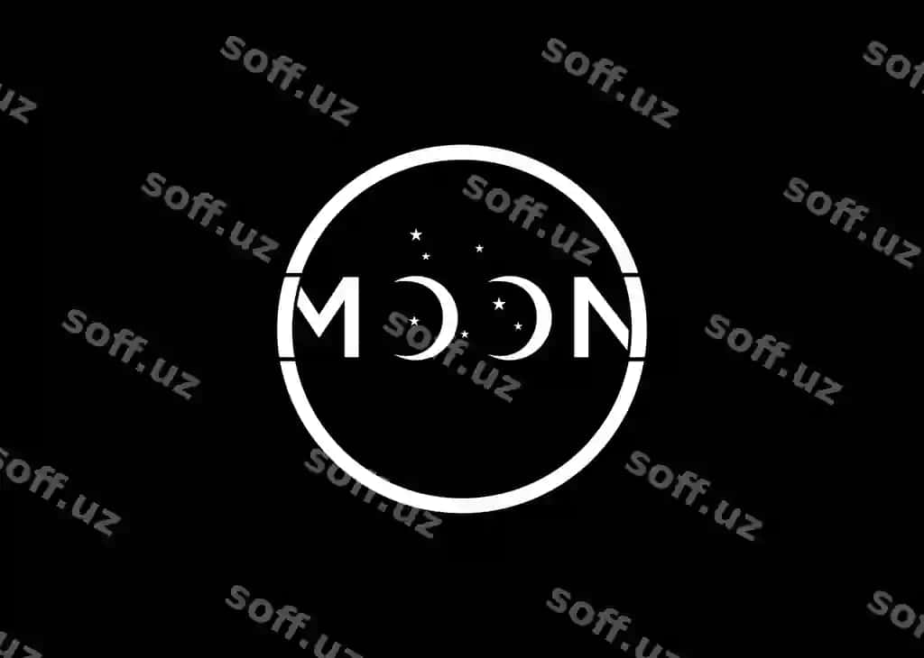 Oy logotipi dizayn vektor eskizi ramka chegarasi oddiy tushunchasi | Moon logo design vector sketch frame border simple concept
