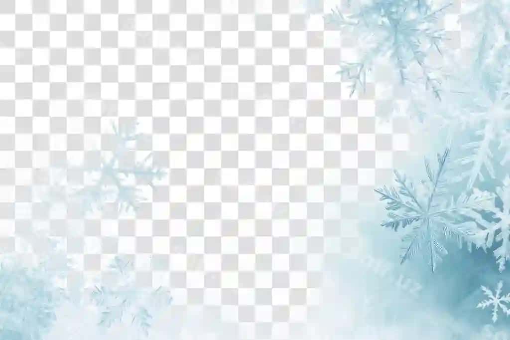 Png oq qor bobolari orqa fon qish illustratsiyasi tashqi | Png white snowflakes background winter illustration outdoors
