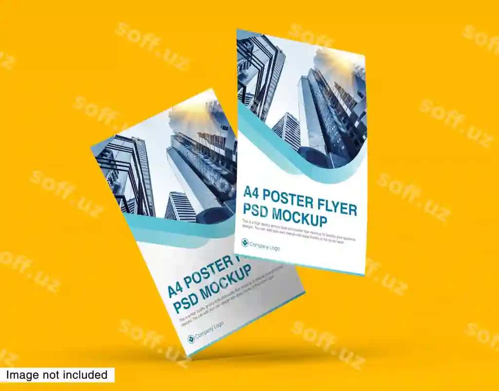 A4 plakat flyer psd namuna | A4 poster flyer psd mockup