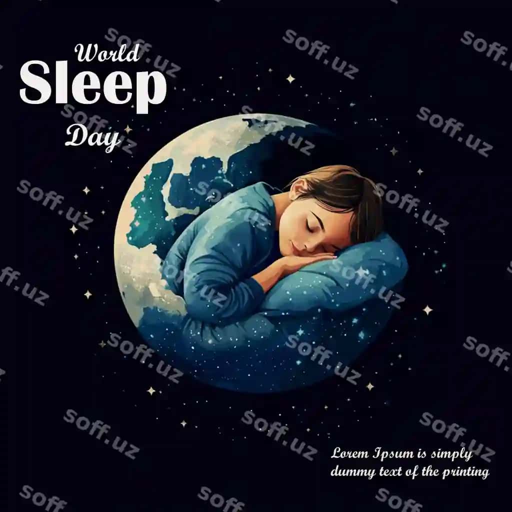 Jahon Uyqu Kuni ijtimoiy media post dizayni | World sleep day social media post design