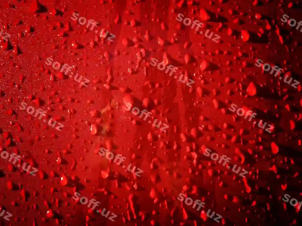 To'liq ramka otish suv qizil metall tomchi | Full frame shot water drops red metal