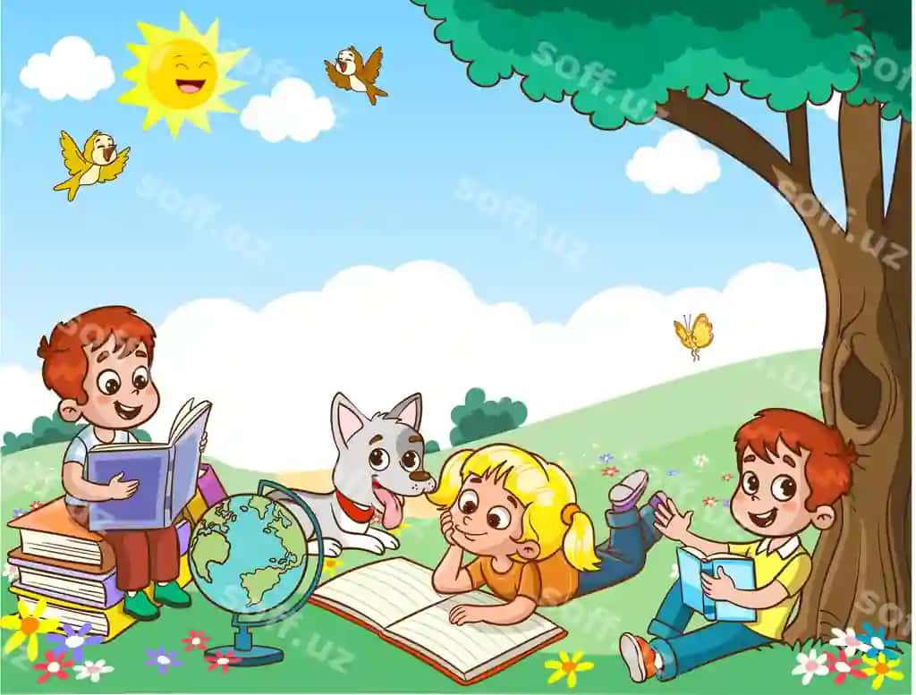 Bolalar kitoblardan o'rganadilar, o'g'il qiz birgalikda ertak o'qiydilar | Children learn from books boy girl reading fairy tales together