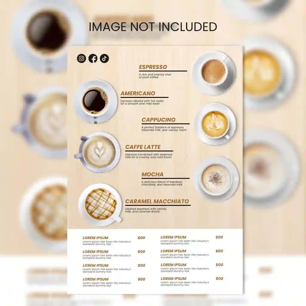 Kofe do'koni menyusi | Coffee shop menu