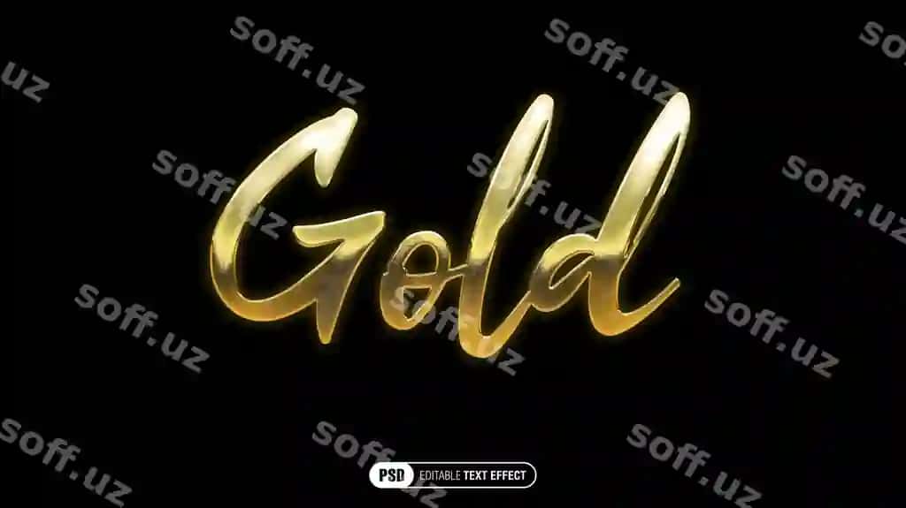 Parqlovchi oltin tekst effekti | Shining gold text effect