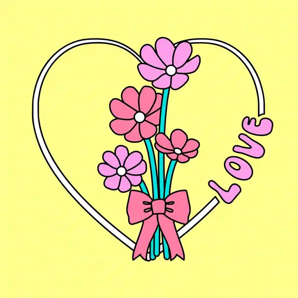 "Sevgi" so'zi bilan yurak chizish | Drawing heart with word love it