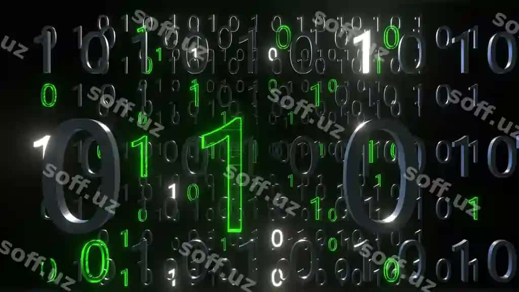 Binary hologram orqa fonda 3d render | Binary hologram background 3d render