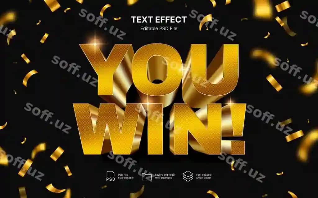 G'alabe matn effekti | Victory text effect