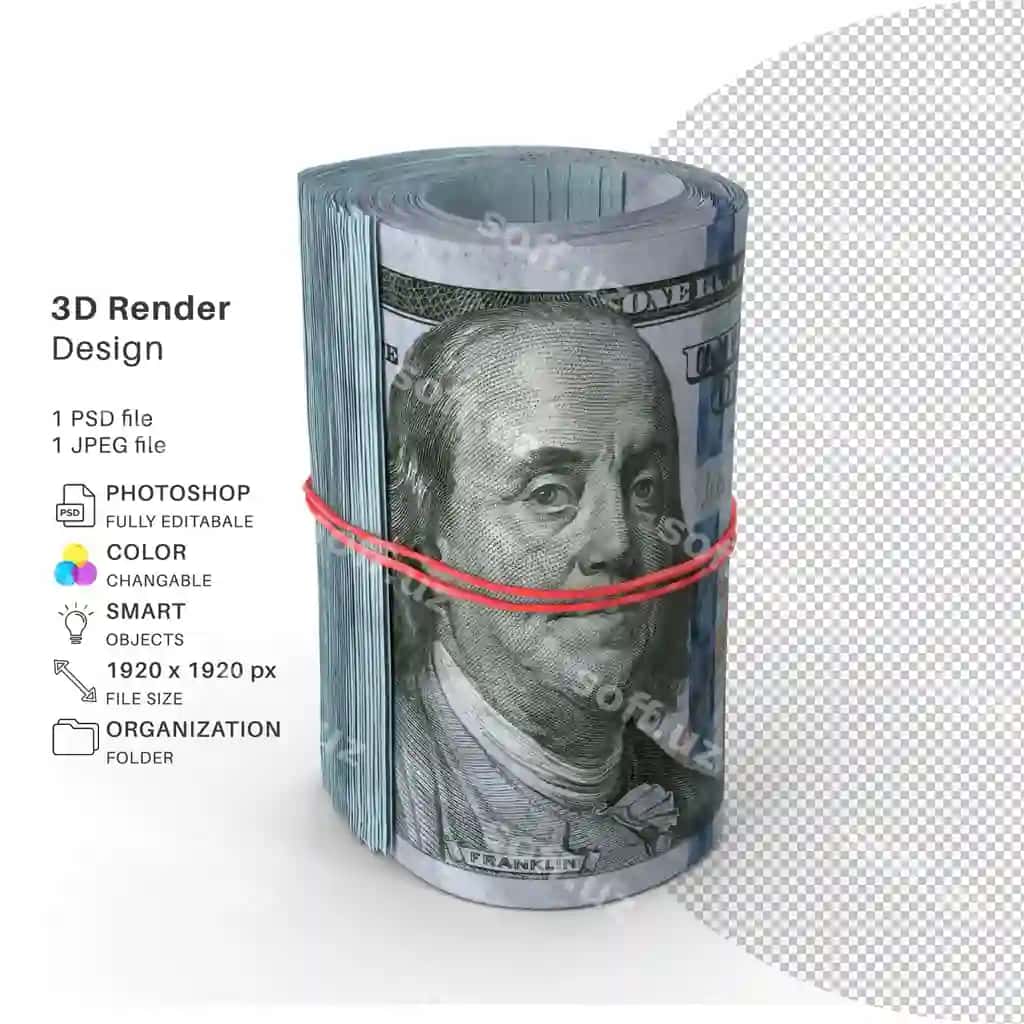 Atrofida qizil chiziq bo'lgan dollar kupyurasining rasmi | Picture dollar bill with red band around it