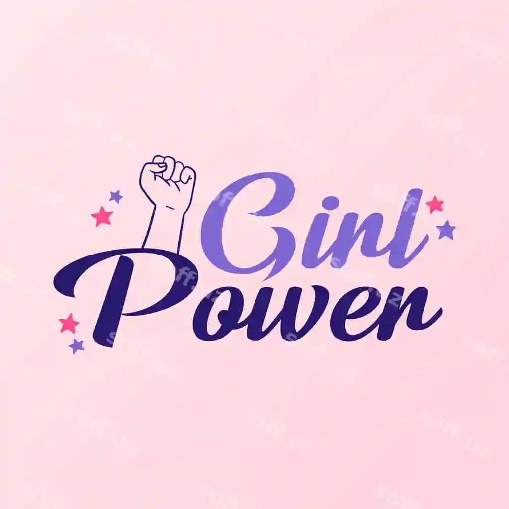 Vektorli harflar bilan yozilgan qizcha futbolkasi | Vector lettering girl power t shirt