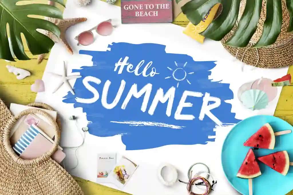 Yozgi ta'til foni | Summer vacation background