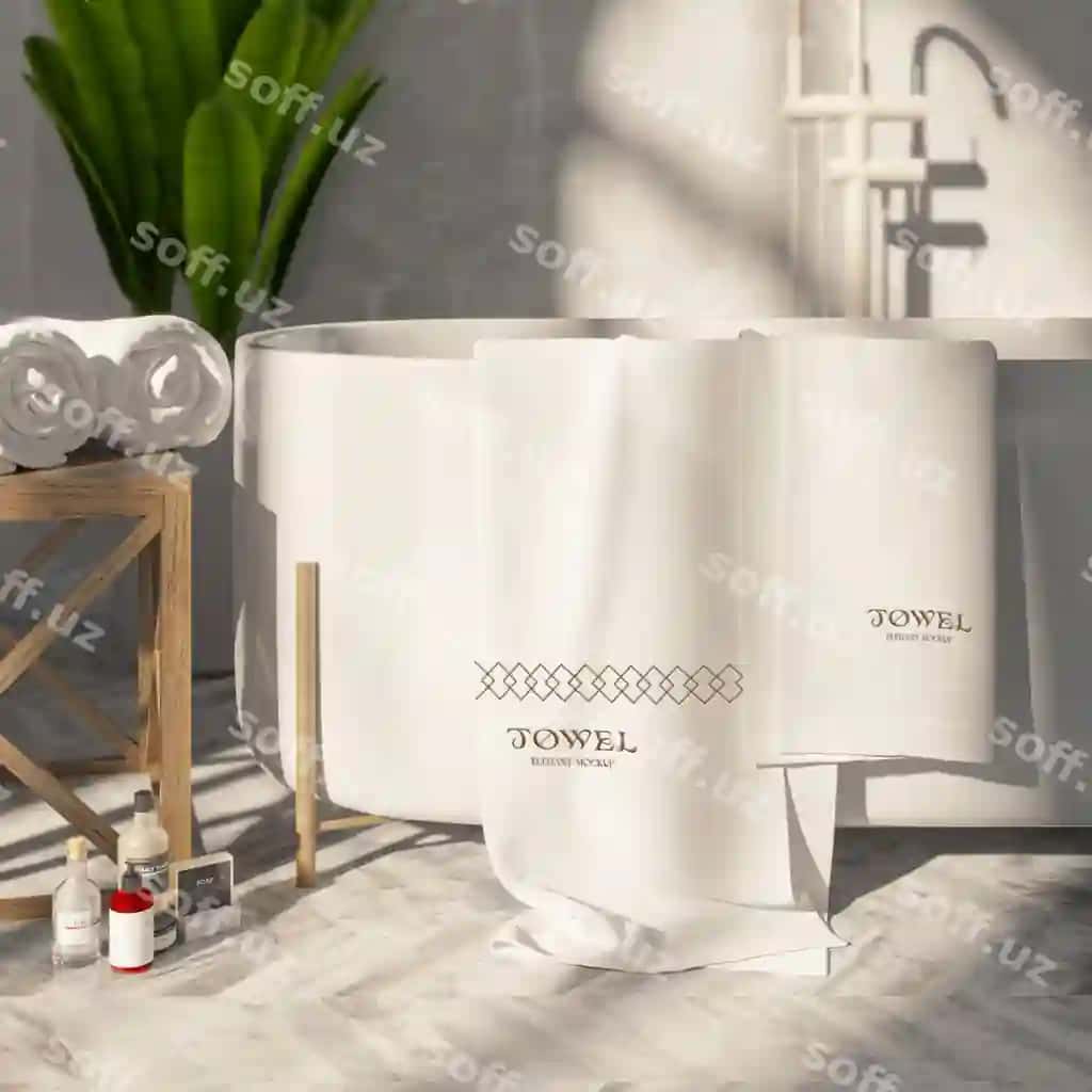 Hovuz mochiq namuna dizayni | Bathroom towel mockup design