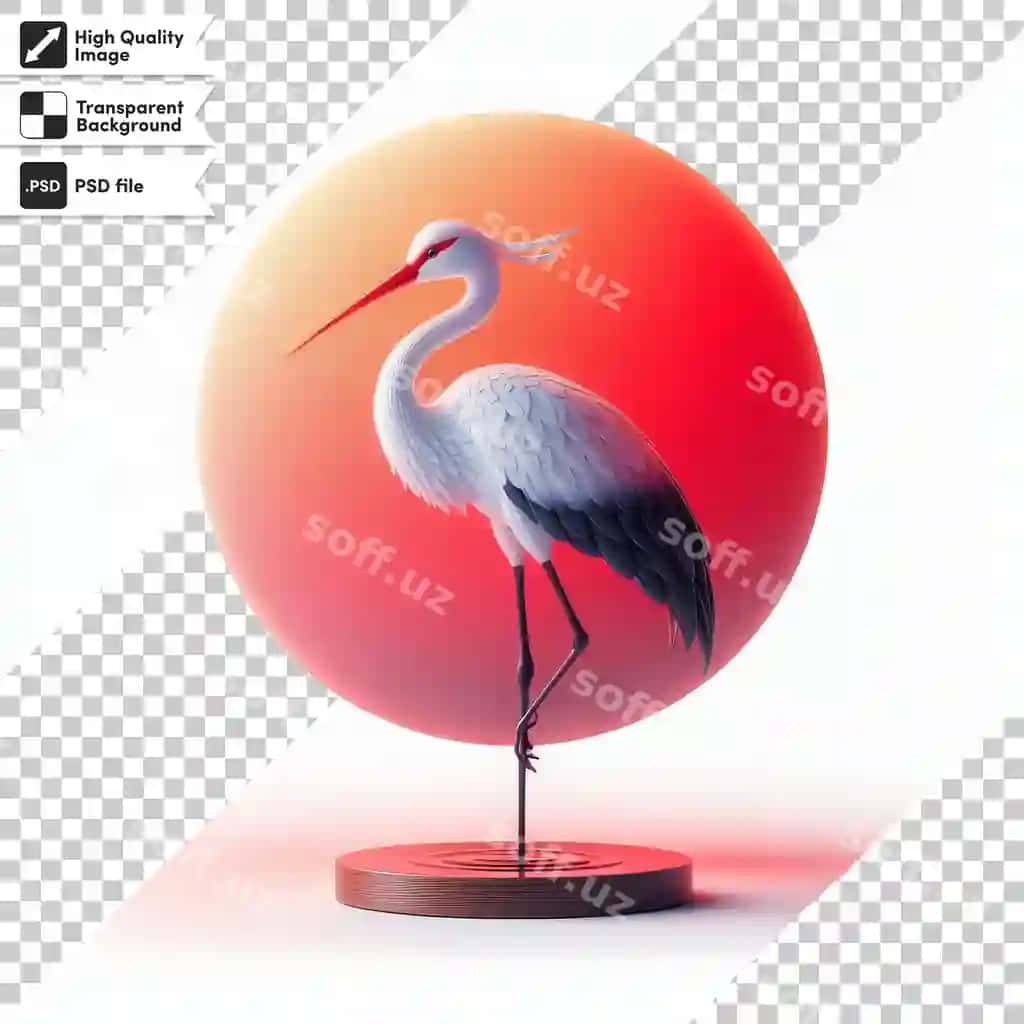 Rasm qush qizil fon bilan, atrofida qizil doira. | Picture bird with red background with red circle it
