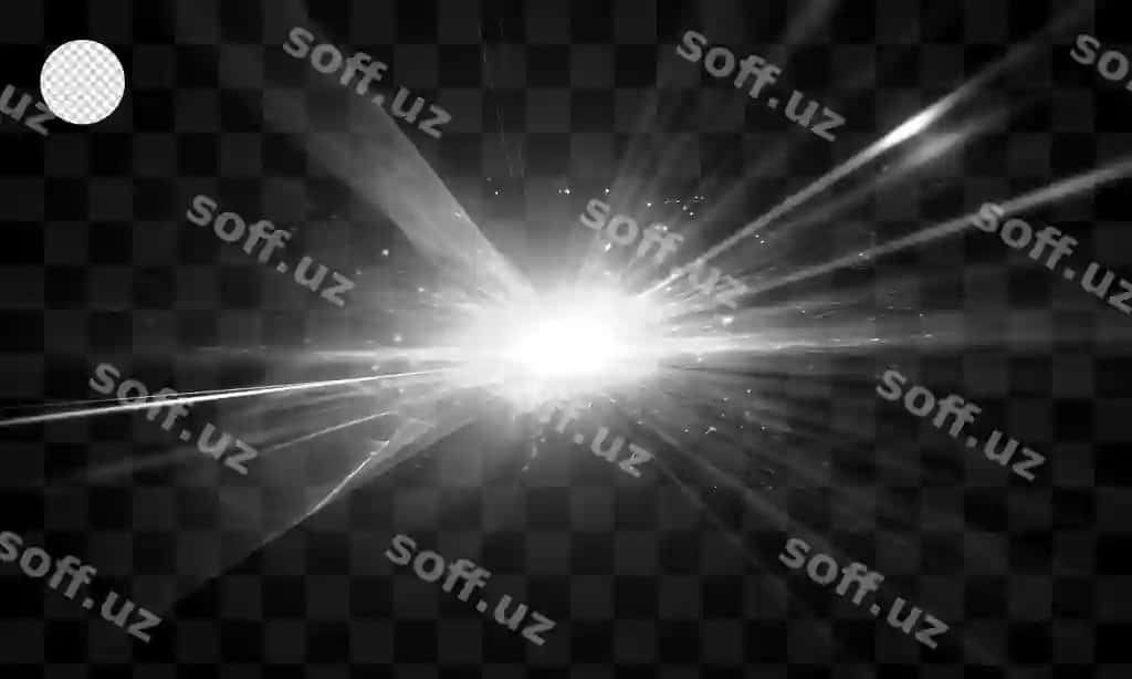 Oq chiroq effekti shaffof fonda | White light effect transparent background