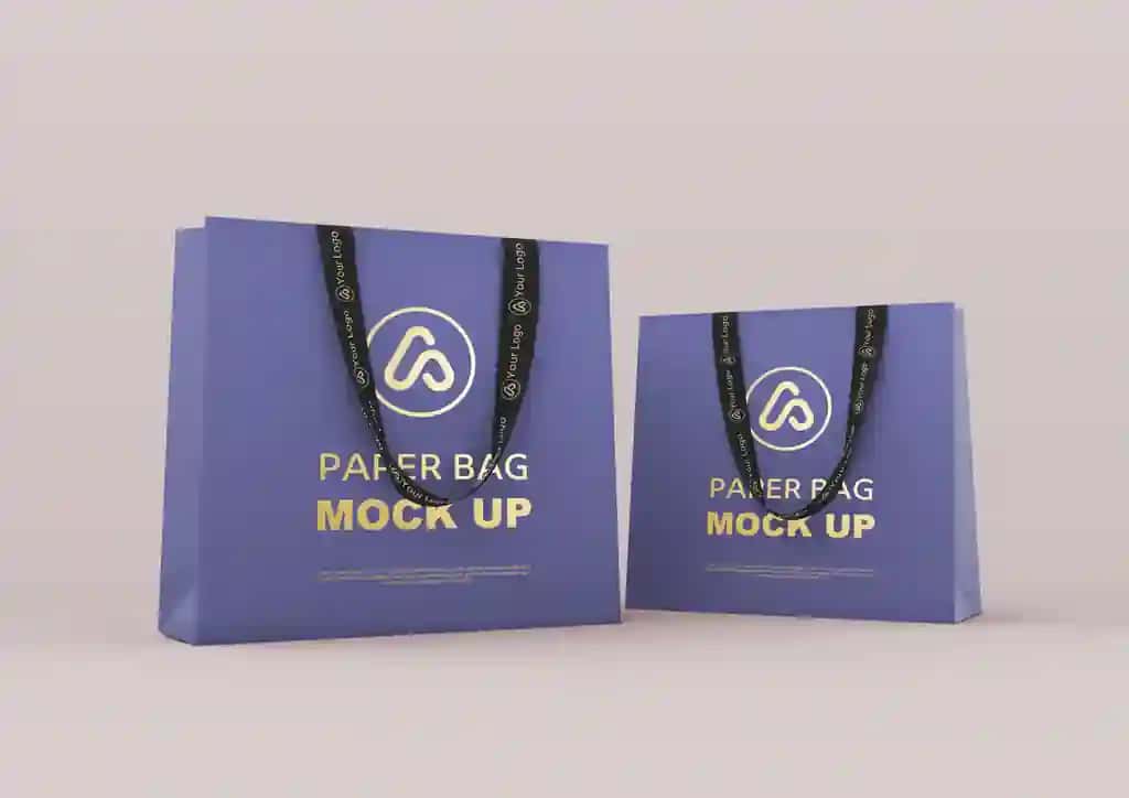 Qog'oz sumkalar maketi | Paper bags mockup
