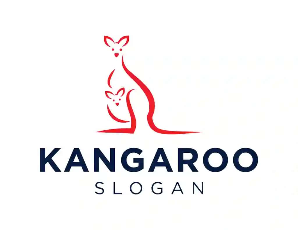 Kenguru nomli kanguru logotipi | Kangaroo logo with title kangaroo