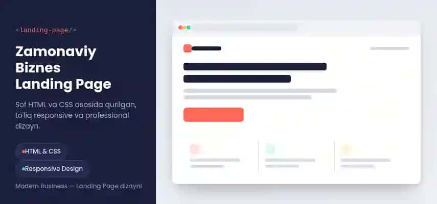 Modern Business Landing Page – HTML & CSS