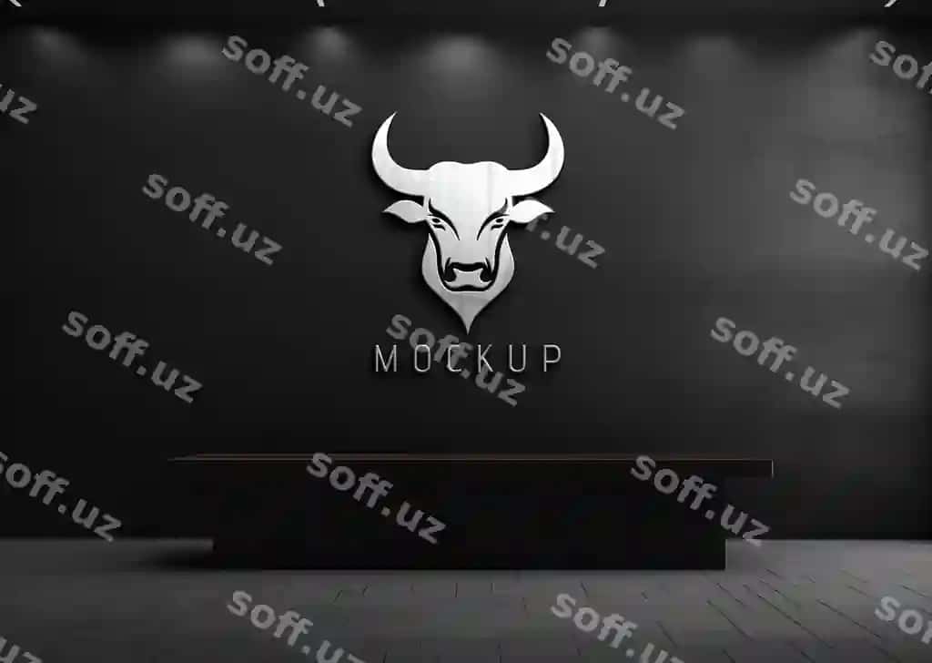 3D logo maketi psd shablon | 3d logo mockup psd template