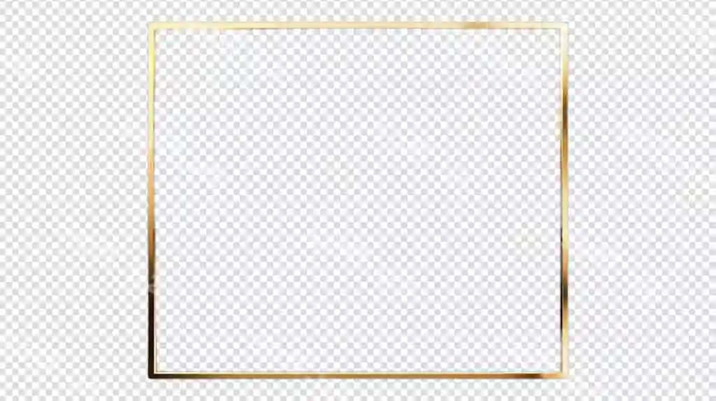 Chiroyli oltin ramka dizayni shaffof orqa fon moslashuvchan namoyish | Elegant golden frame design transparent background versatile display