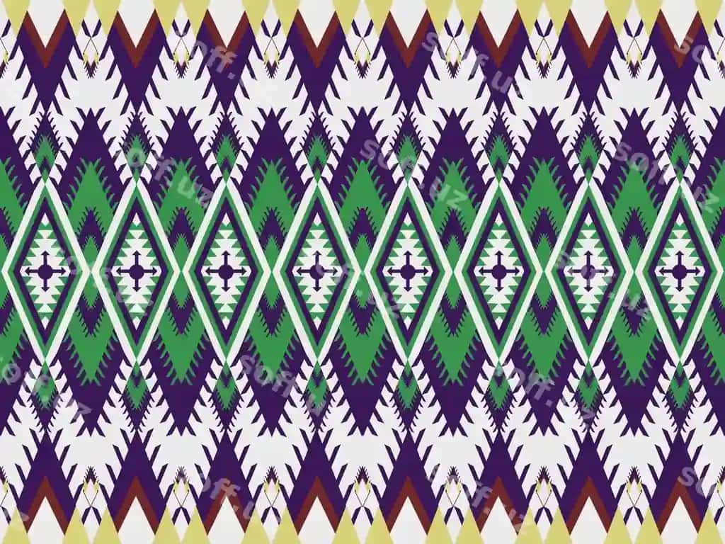 Geometrik etnik tekstil naqshi | Geometric ethnic textile pattern
