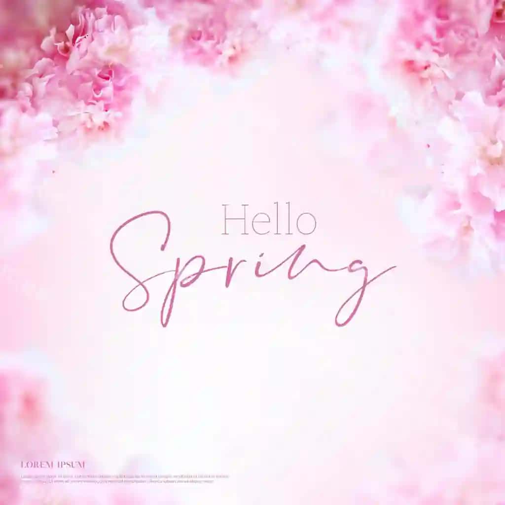 Oq ramka salom bahor banner | White frame hello spring banner