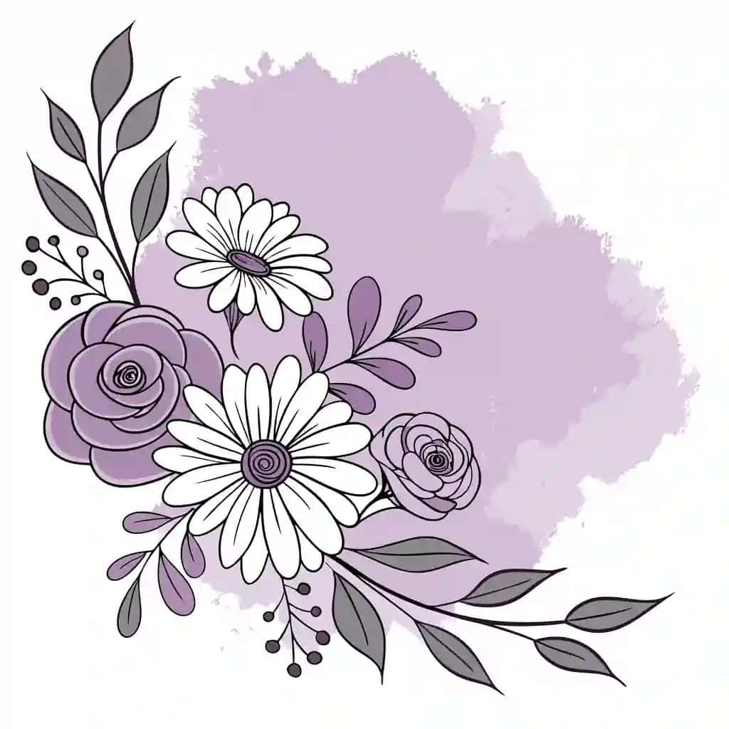 Gullar san'ati vektor dizayni | Flower art vector design