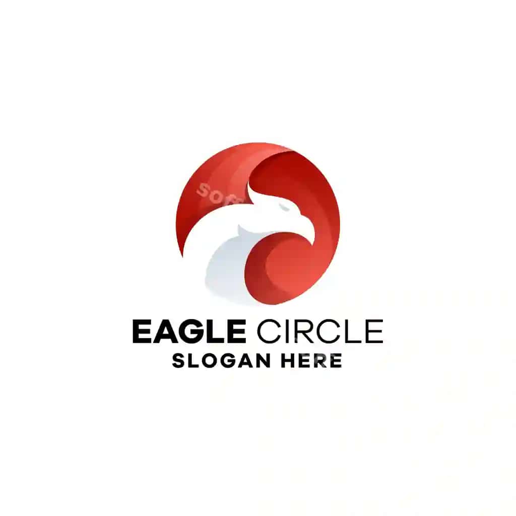 Burtin gradientli rangli logo shablon | Eagle gradient colorful logo template