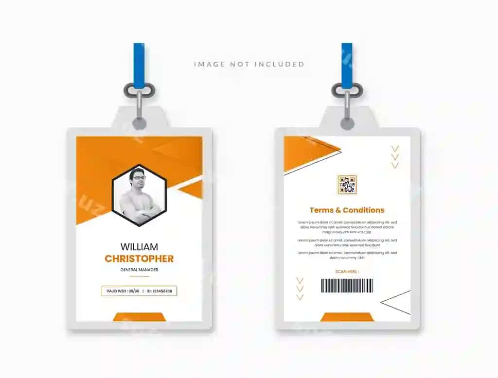 Professional xodim korporativ identifikatori dizayn shablon biznes | Professional employee corporate id card design template business