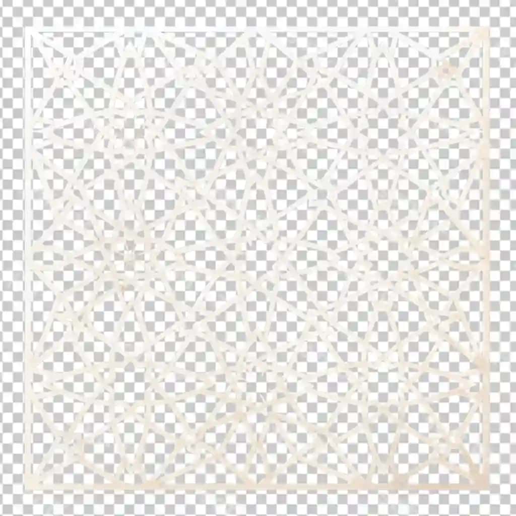 Arabcha chiziqli mozaika naqshli lazer bilan kesilgan shaffof fon | Arabic linear mosaic pattern laser cut transparent background