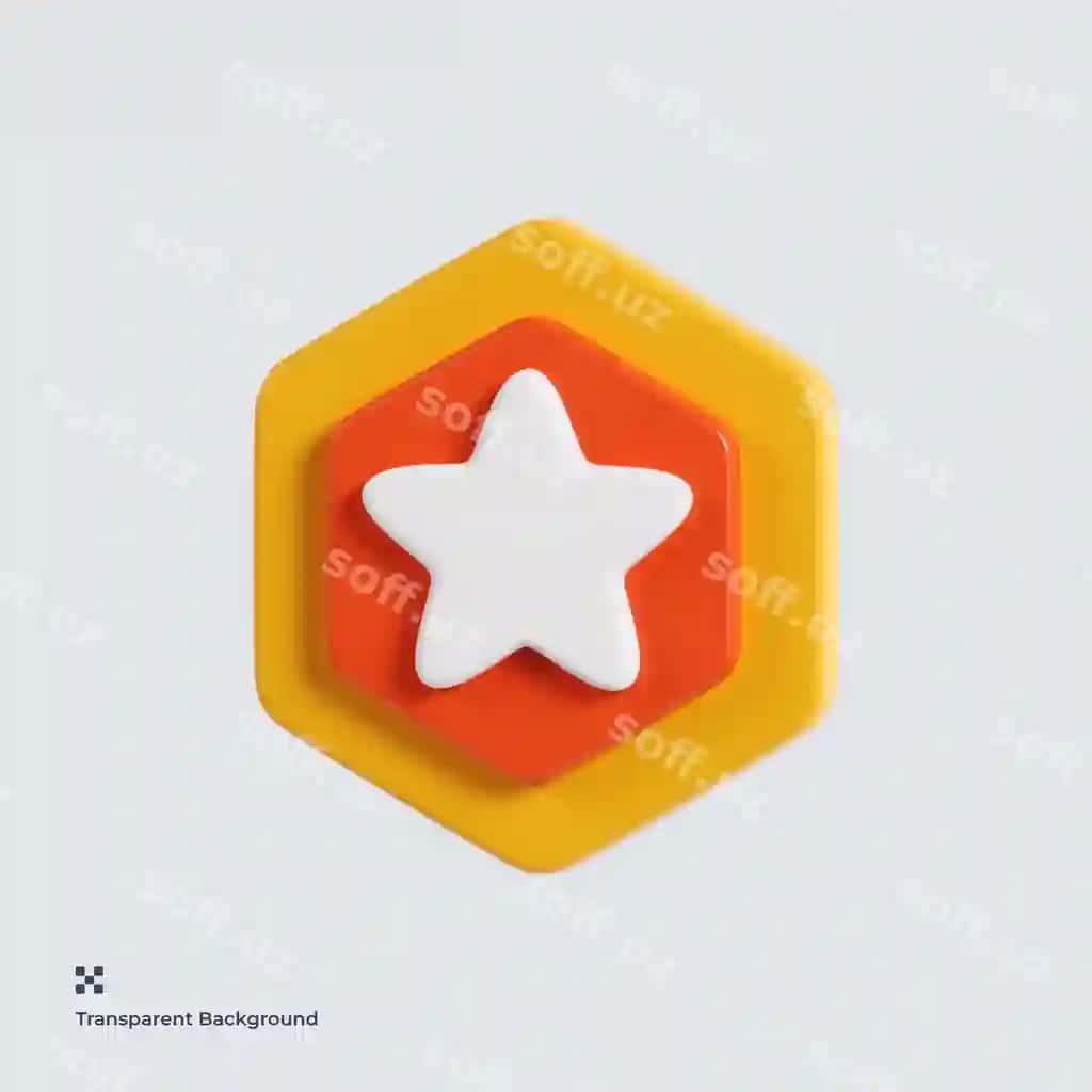 Nishon belgisi 3D tasviri | Badge 3d icon illustration