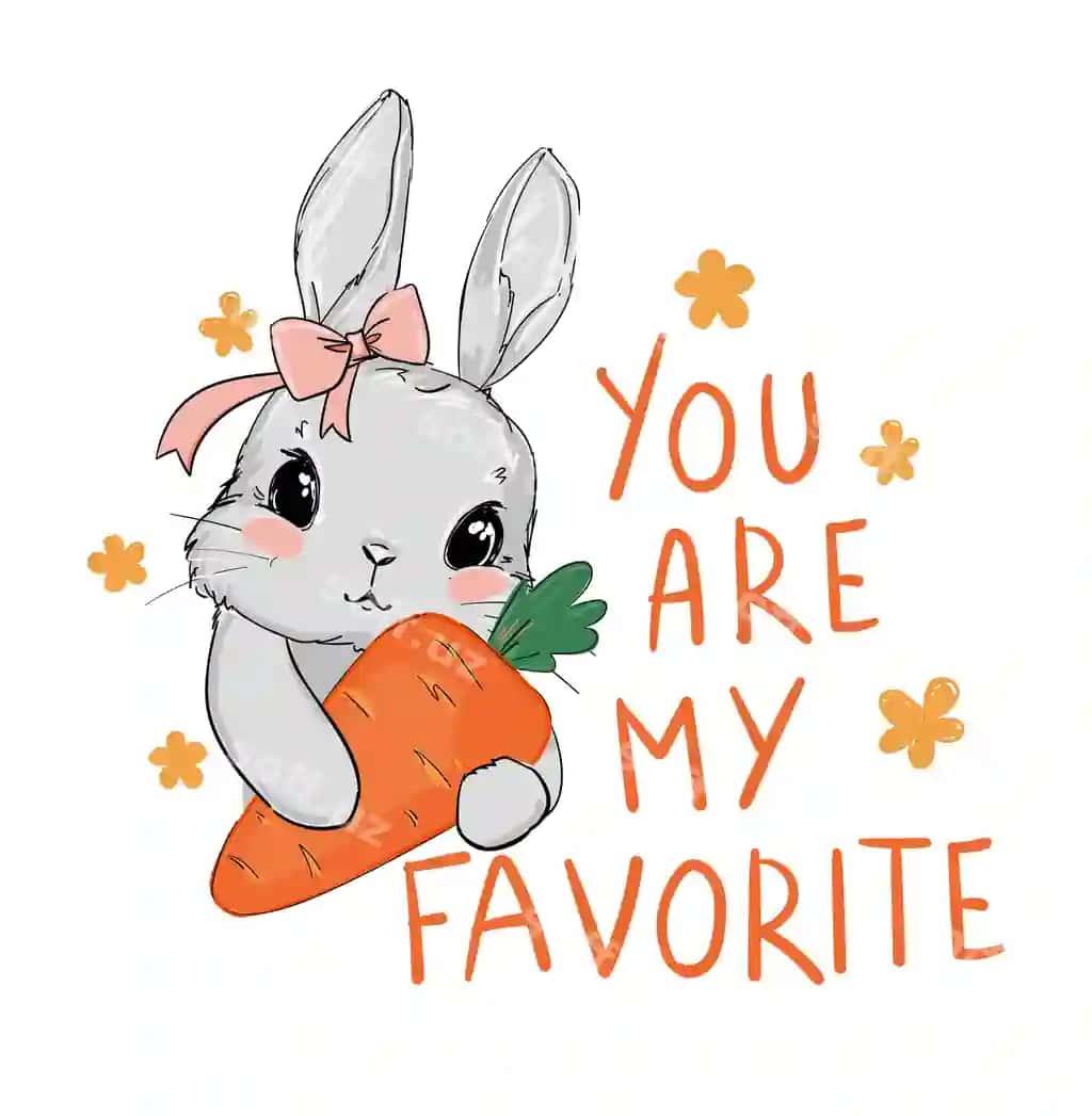 Yoqimli kulrang quyon pushti kamon tutgan sabzi izolyatsiya qilingan oq fon | Cute gray rabbit pink bow holding carrot isolated white background