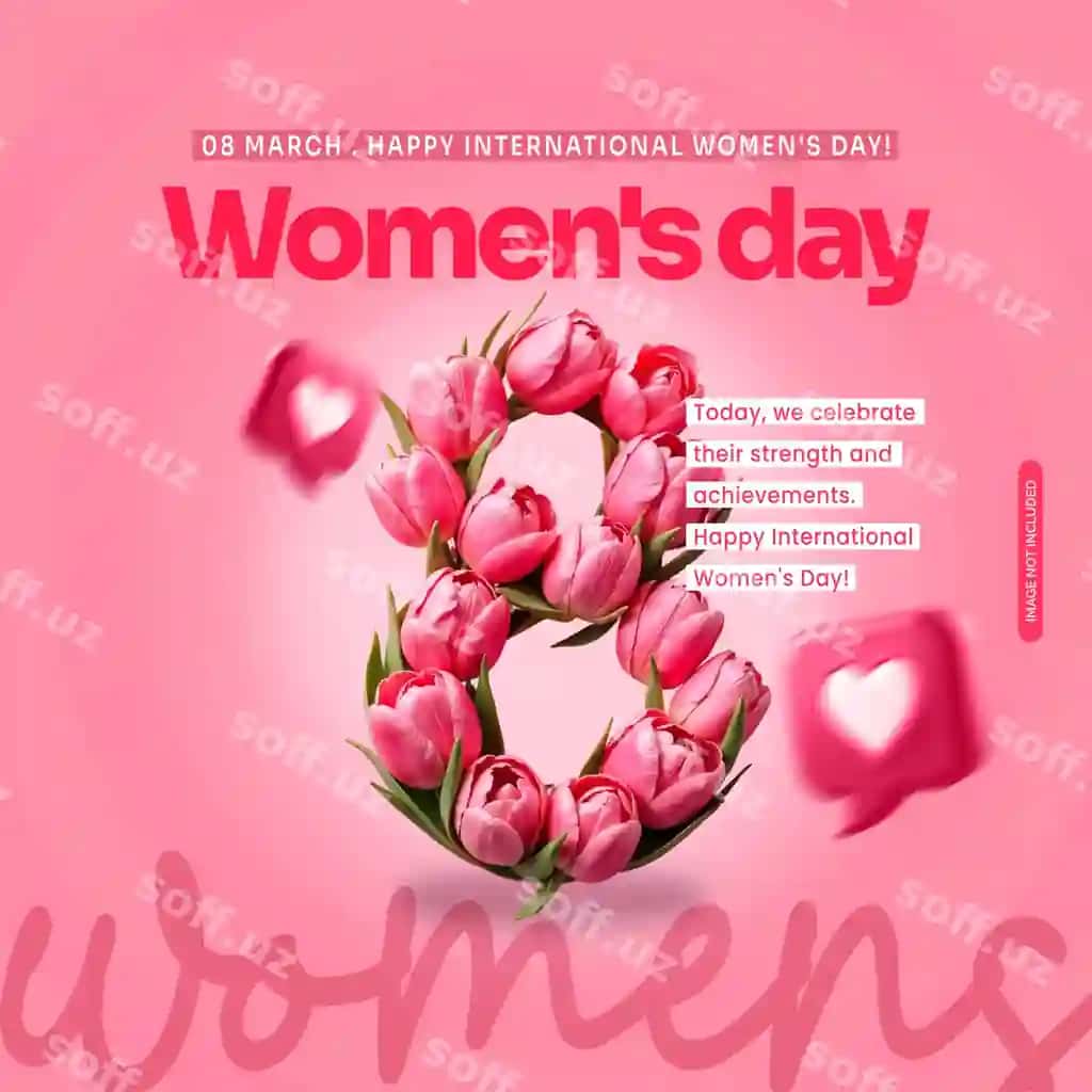 Ayollar kuni psd ijtimoiy tarmoqlar | Womens day psd social media