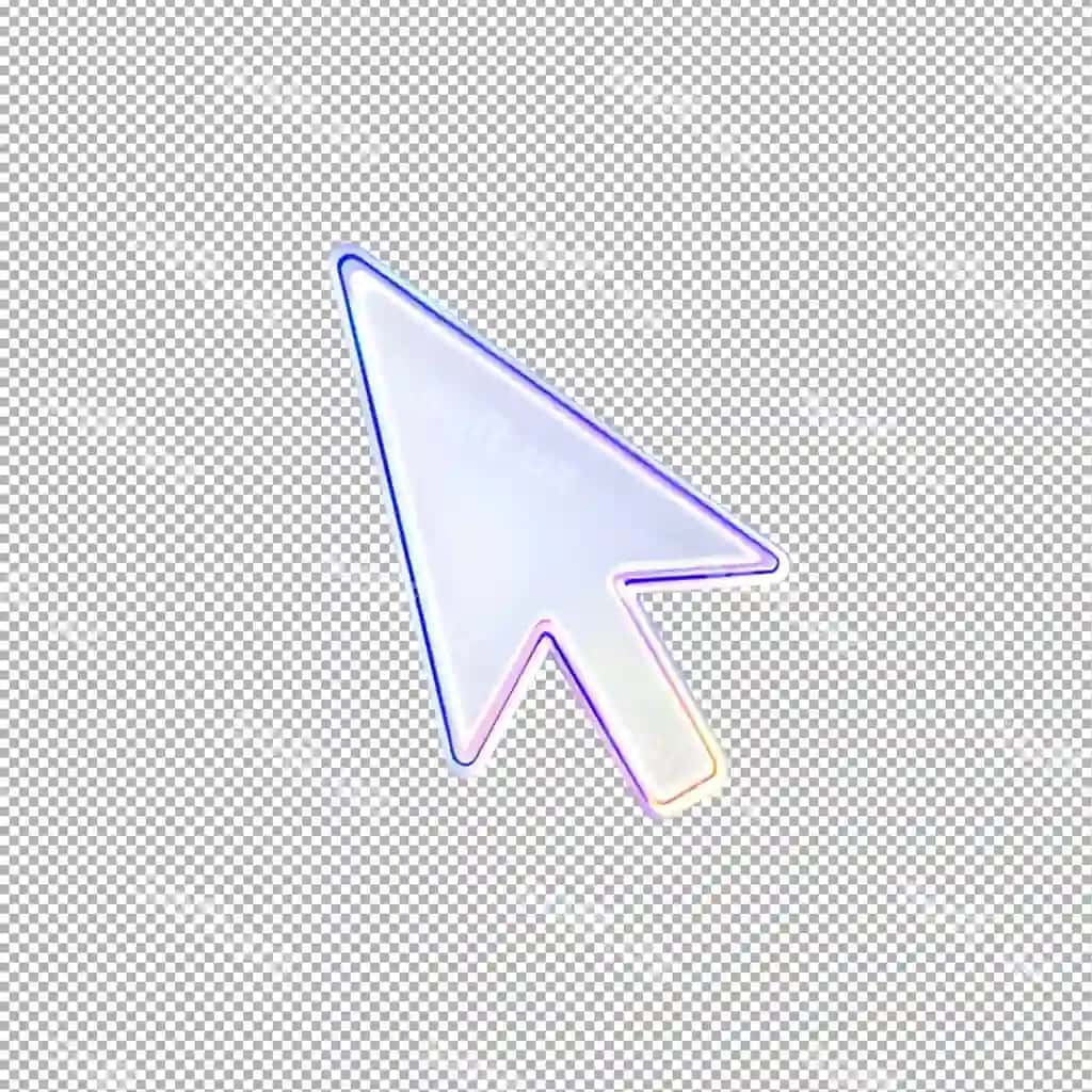 Kursor ko'rsatgich sichqoncha bosish old ko'rinish 3D ikonka render illustratsiyasi | Cursor pointer mouse click front view 3d icon rendering illustration