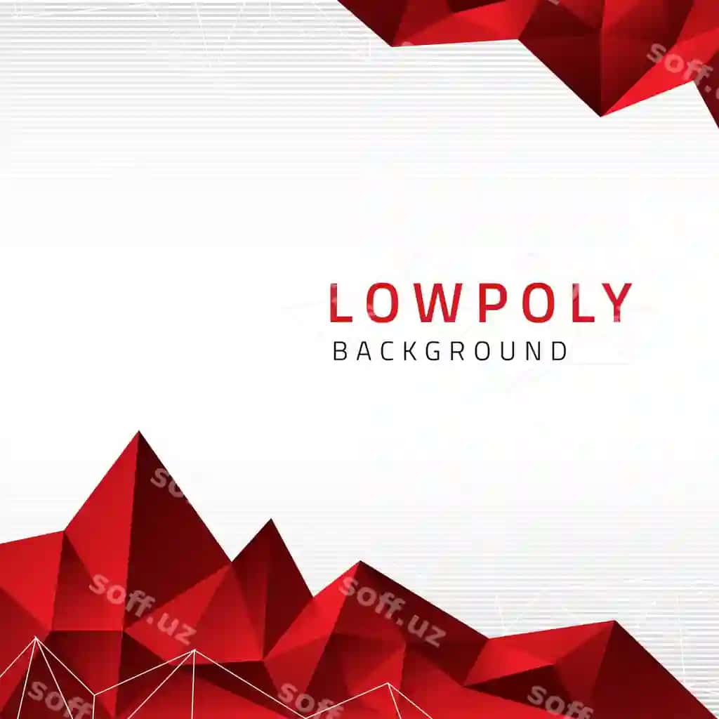Lowpoly qizil orqa fon vektor | Lowpoly red background vector