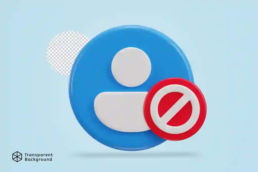 3D foydalanuvchi rad etish vektor belgisi tasviri | 3d user rejection vector icon illustration