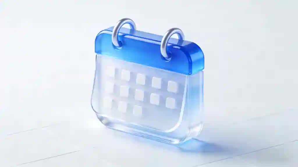 Zamonaviy 3D taqvim belgisi vaqtni rejalashtirishni boshqarish | Modern 3d calendar icon scheduling time management