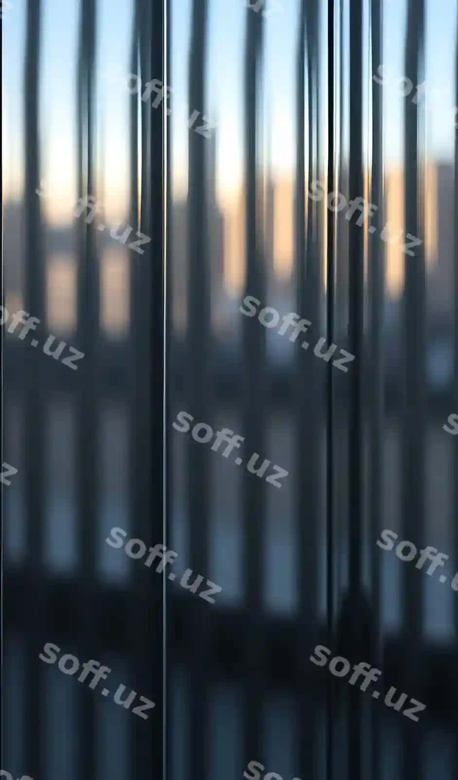 Shaffof pardalar orqali shahar manzarasi quyosh botishi | Cityscape through sheer curtains sunset