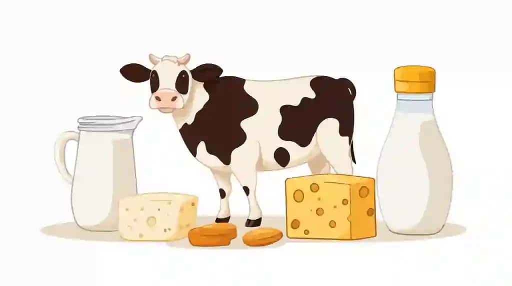 Sigirni o'z ichiga olgan sut mahsulotlari | Dairy products featuring cow