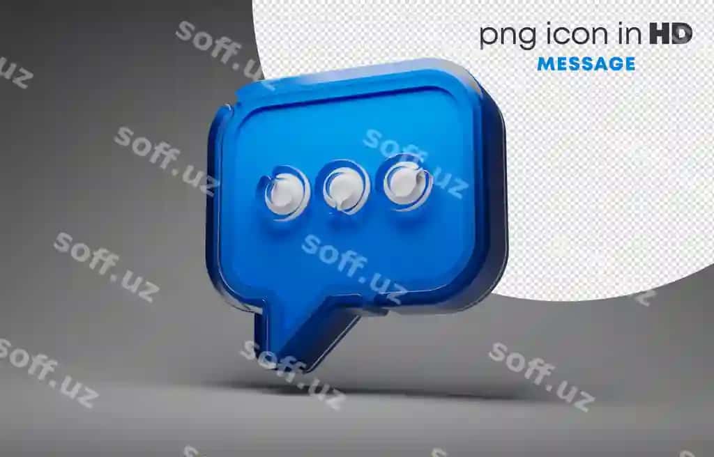 Shaffof fon xabari qoldirilgan 3D belgi | 3d icon with transparent background message left