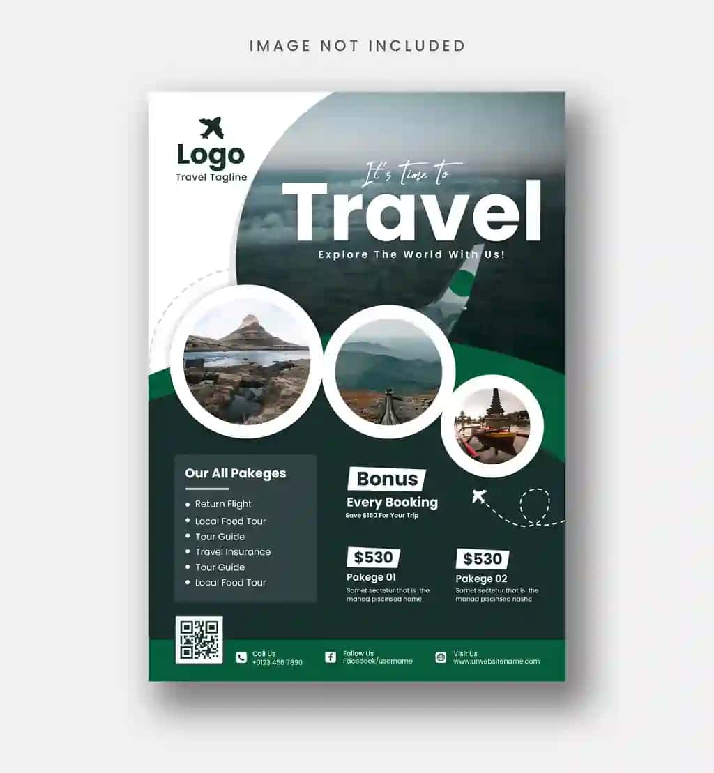 Sayohat Aksiya Flyer Shabloni