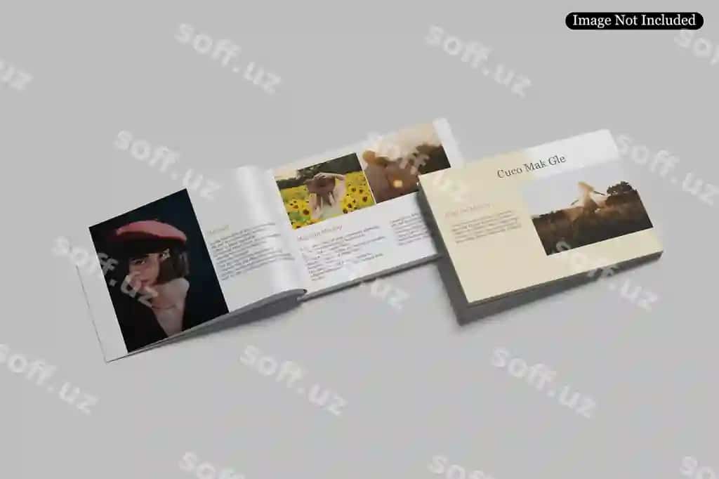 A4 landskap broshyur mockup | A4 landscape brochure mockup 2