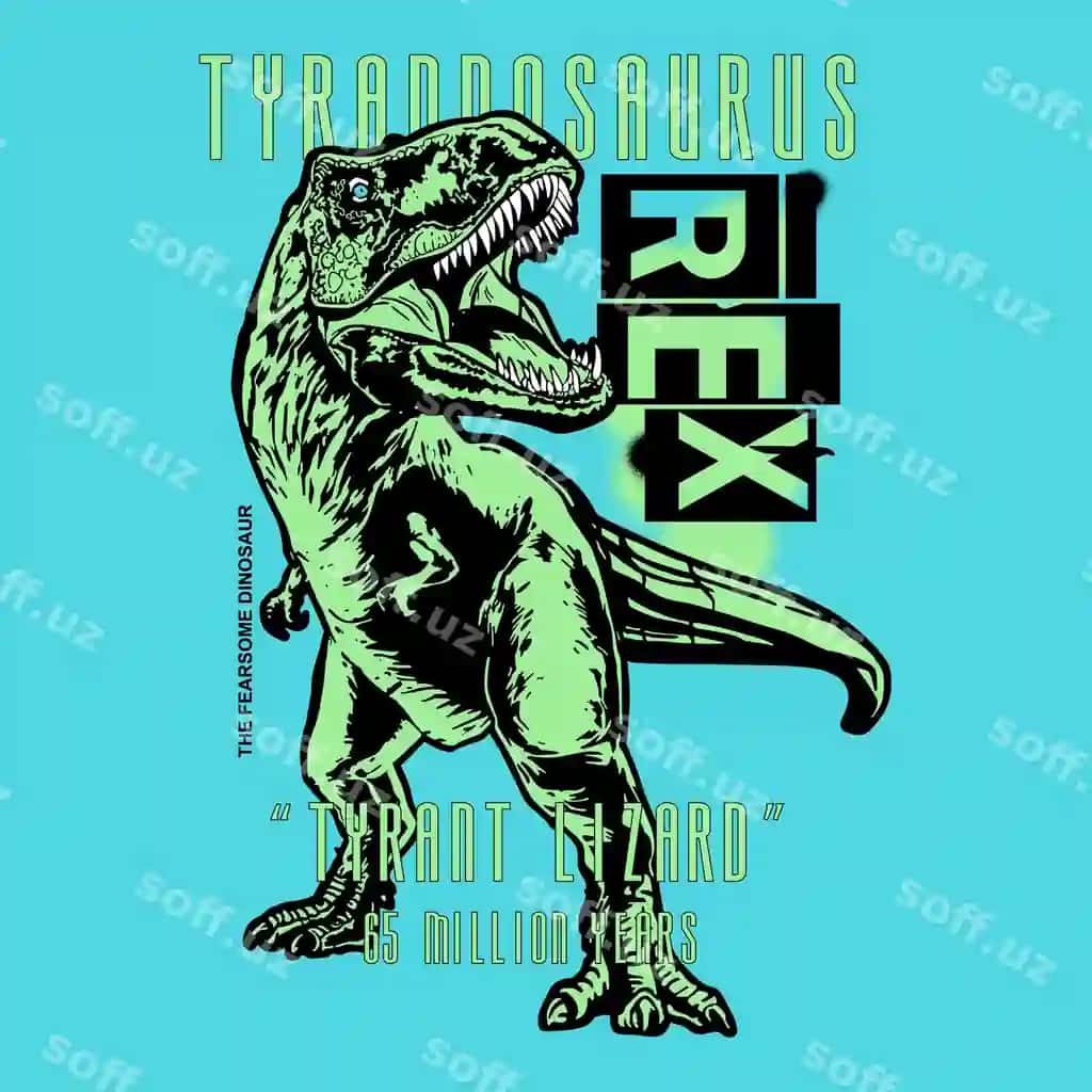 Tyrannosaurus grafik me'moriya dino grafik futbolka | Tyrannosaurus graphic artwork dino graphic t shirt