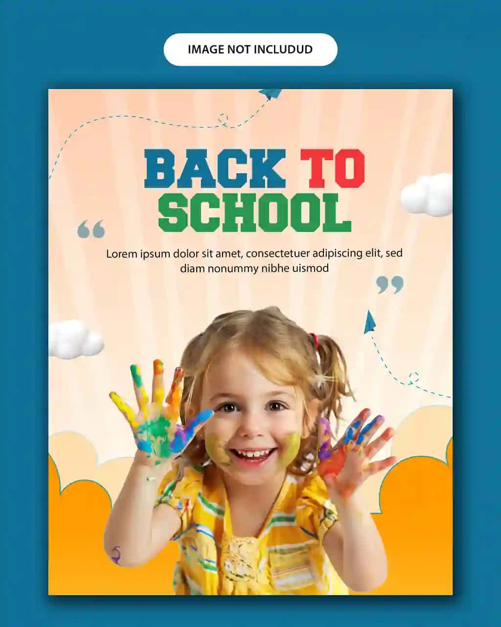 Back school ijtimoiy media banner instagram post shabloni | Back school social media banner instagram post template
