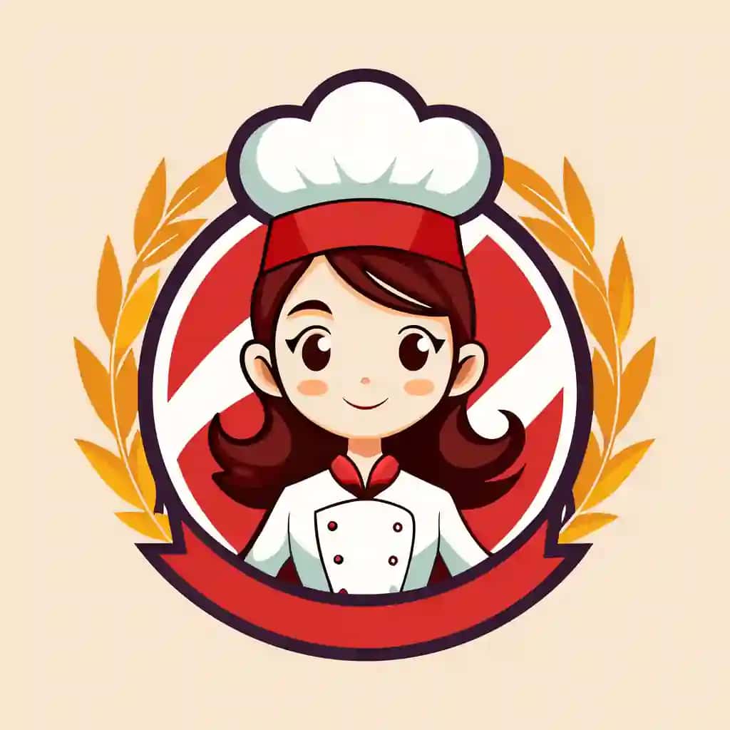 Ayol oshpaz logotipi vektori | Female chef logo vector