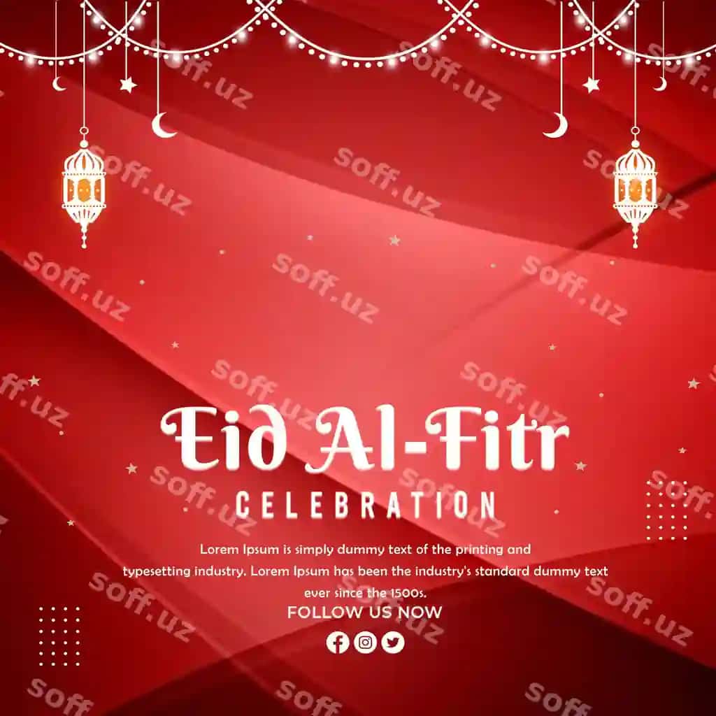 Ramazon hayiti dizayn PSD shabloni | Psd eid al fitr design template