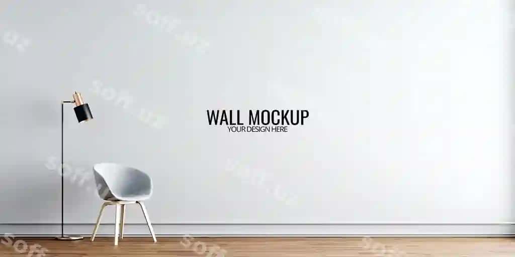 Ichki devor paskiri namunasi | Interior wallpaper mockup
